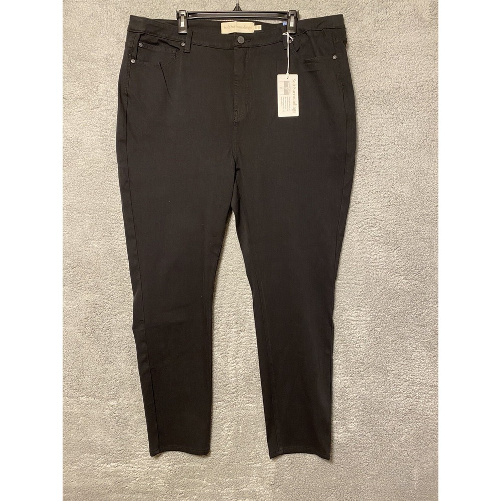 Soft Surroundings Ultimate High Rise Slim Jeans Black Sz 20W Slimming Smoothing